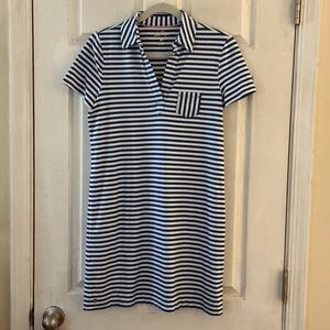 Lilly Pulitzer Barton Blue St. Tropez Stripe UPF 50+ DUNE Dress EUC S